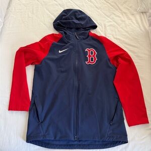 Nike Boston Red Sox Full Zip Hoodie Blue/Red Therma-Fit Hoodie Sz LG